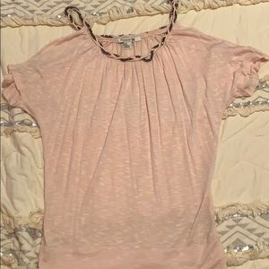 Beaded no-shoulder top